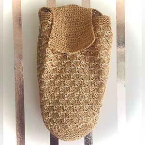 Shell Stitch Woven Backpack
